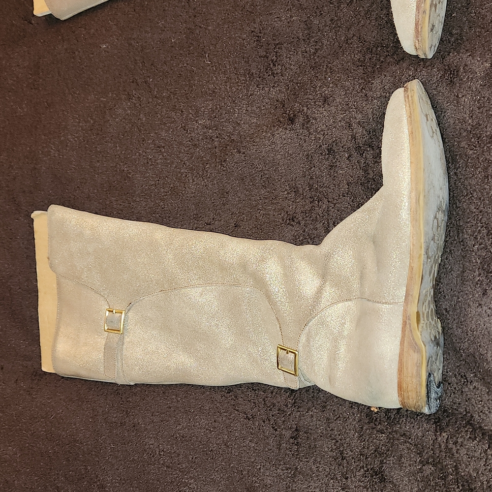 Jimmy Choo Gold Fur Lined Boots